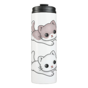 Cat Kawaii Feline Little Cat Tender Chibi Thermal Tumbler