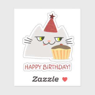 Cat Kawaii Happy Birthday