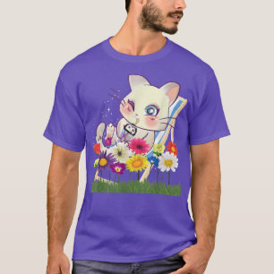 Cat Kawaii Kitten Boba Tea Bubble Tea Anime T-Shirt