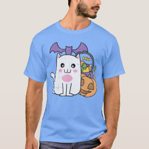 Cat Kawaii Lazy Halloween Costume Cute Kitten Tric T-Shirt