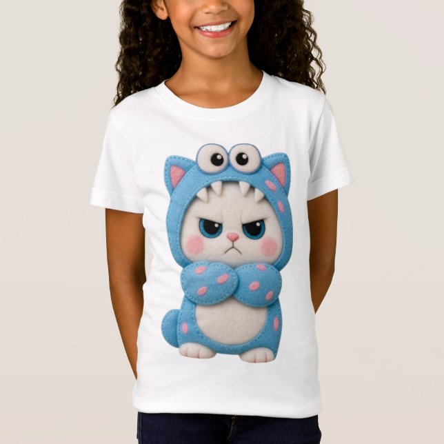 Cat Kawaii Patchwork T-Shirt (Front)