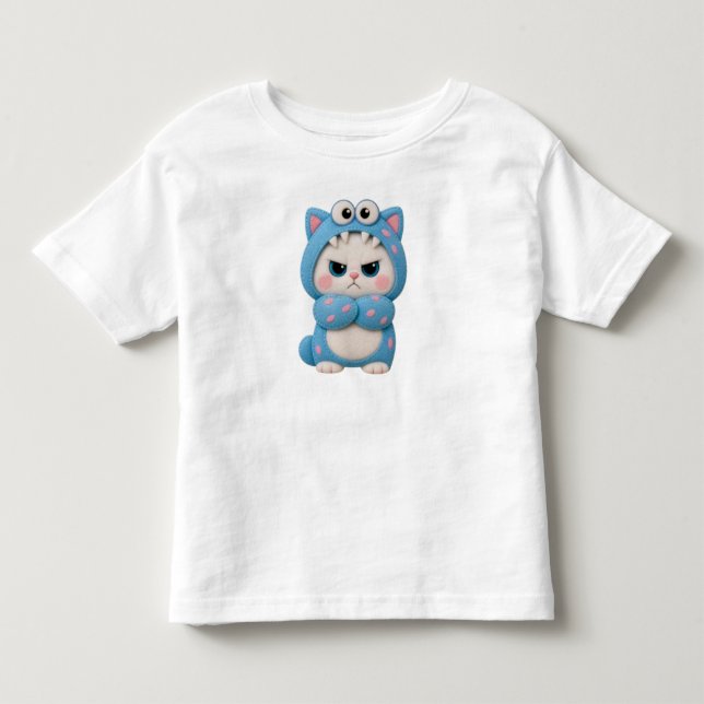 Cat Kawaii Patchwork Toddler T-Shirt (Front)