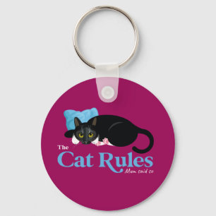 Cat keyring - Cat Rules - Stay Calm