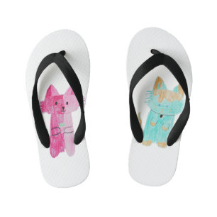cat kid's flip flops