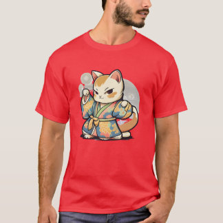 CAT kimono retro T-Shirt