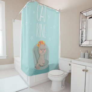 Cat King Gifts For Cat Lovers Shower Curtain