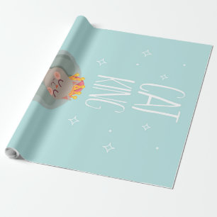 Cat King Gifts For Cat Lovers Wrapping Paper