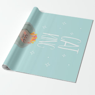 Cat King Gifts For Cat Lovers Wrapping Paper