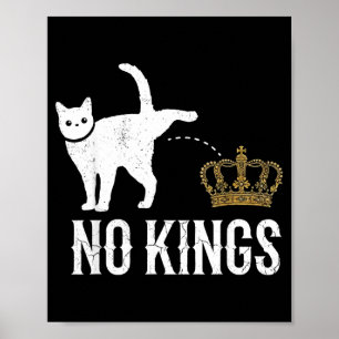Cat Kings in America Funny Political Cat Lady Cat Poster