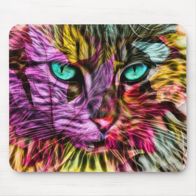 Cat Kitten Artsy Mouse Mat (Front)