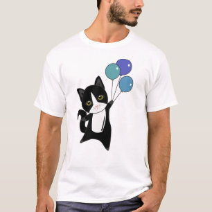 Cat Kitten Balloons Cute Animals black Cats T-Shirt