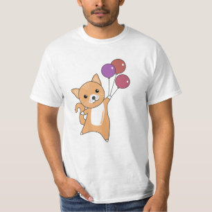 Cat Kitten Balloons Cute Animals Red Cats T-Shirt