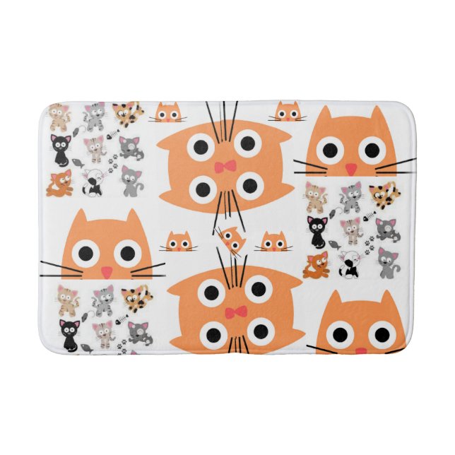 Cat Kitten Bathroom Bath Mat (Front)