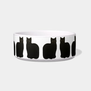 Cat Kitten Black Noir Halloween Maureen Girard Pet Bowl