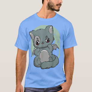 Cat Kitten Chibi Anime Neko Gothic Grunge Ghostcor T-Shirt