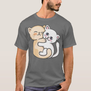 Cat Kitten Cuddling Cute Kawaii Anime Kawaii Japa T-Shirt