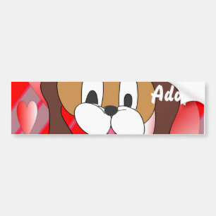 Cat Kitten Dog Adopt Bumper Sticker