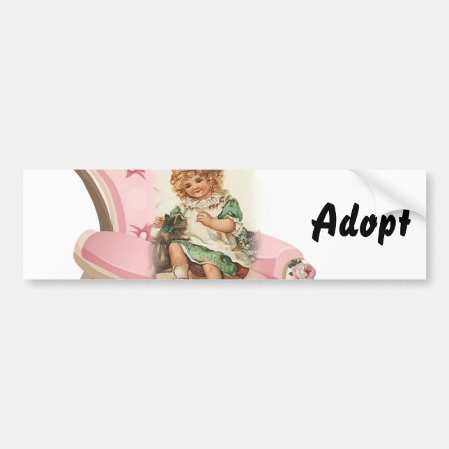 Cat Kitten Dog Adopt Bumper Sticker (Front)