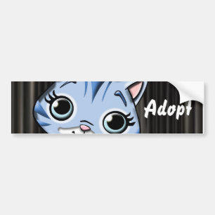 Cat Kitten Dog Adopt Bumper Sticker