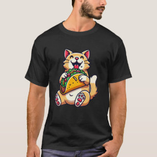 Cat Kitten Eating Taco T-Shirt