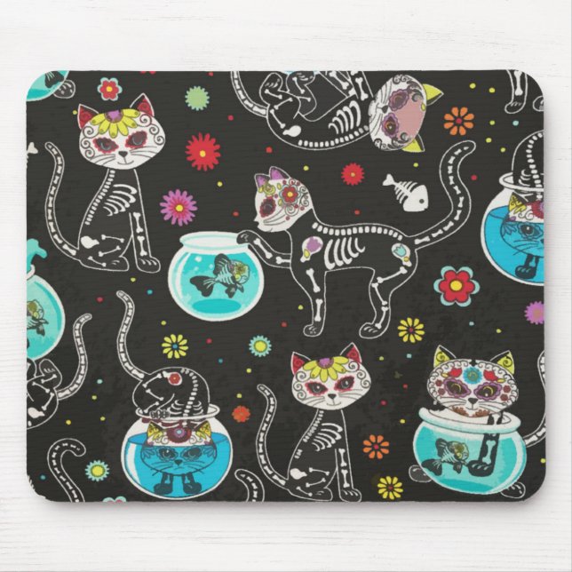 Cat Kitten face Mask pets animals mom kitty Mouse Mat (Front)