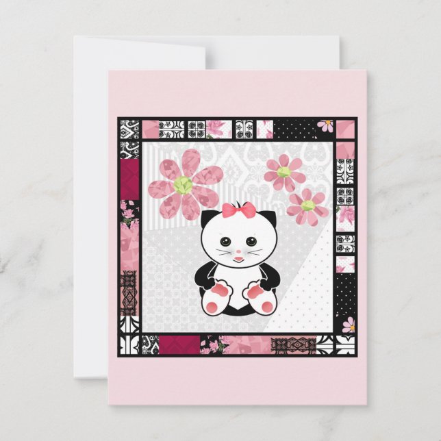 Cat kitten illustration kids childish print (Front)