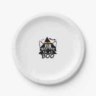 Cat Kitten Kitty Novelty Funny Halloween Spooky bo Paper Plate