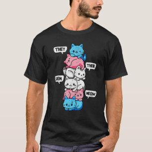 Cat Kitten LGBT Support LGBTQ Transgender Pride F T-Shirt