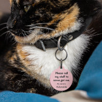 Cat, Kitten Lost tag, Small .88"