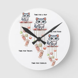 Cat Kitten Meow Clock