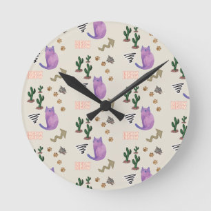 Cat Kitten Meow time Clock