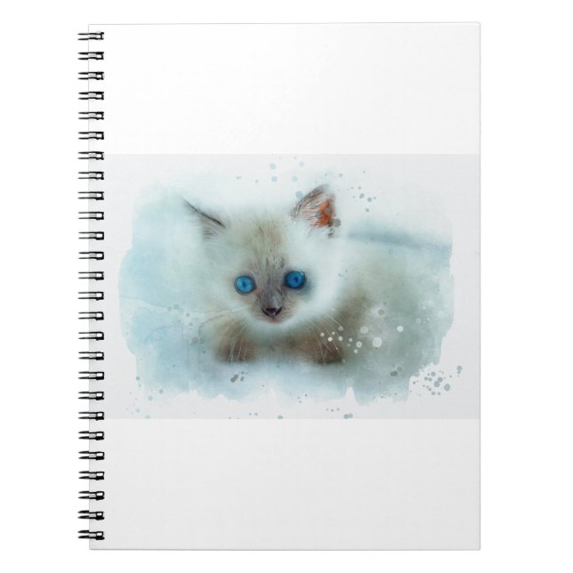 Cat Kitten Pet Kitty Young Cat Animal Feline Notebook (Front)