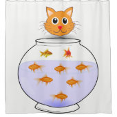 Cat kitten shower curtain (Front)
