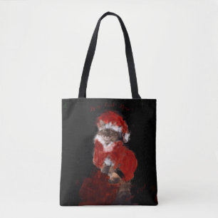 Cat Kitten Tiger Maureen Girard Christmas Winter Tote Bag