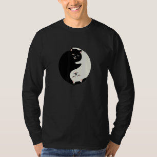 Cat Kitten Yin White Yang Black Animal Balance Sym T-Shirt