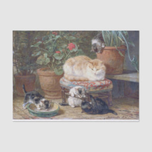 Cat & Kittens • Henriette Ronner-Knip (1821-1909) Tissue Paper