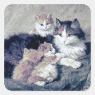 Cat & Kittens Henriette Ronner-Knip Sticker Sheet