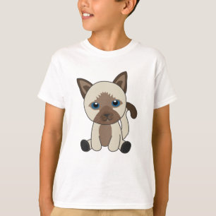 Cat Kitty Fur Nose Cute Animals Kids Siam T-Shirt