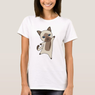 Cat Kitty Fur Nose Cute Animals Kids Siam T-Shirt