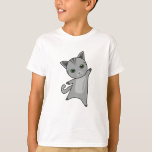 Cat Kitty Grey Fur Nose Cute Animals T-Shirt