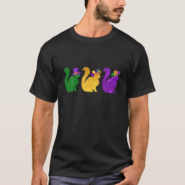 Cat Kitty Kitten Mardi Gras Party Festival Costume T-Shirt (Front)