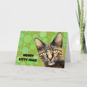 Cat Kitty Kitty-mas Christmas Cute Card