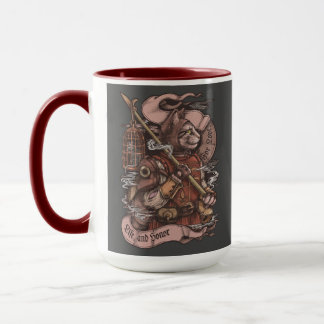 Cat Knight vintage print Mug