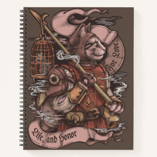 Cat Knight vintage print Notebook