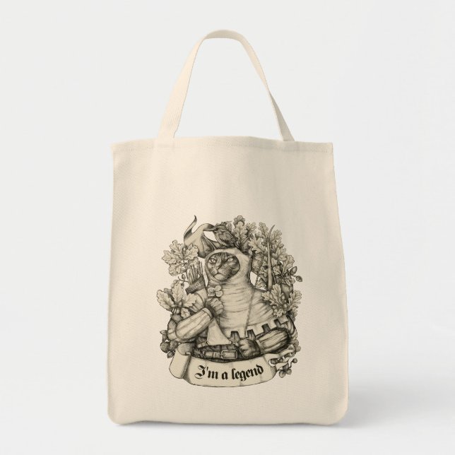 Cat Knight vintage print Tote Bag (Front)