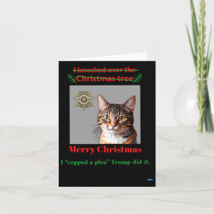 Cat Knocks Over The Christmas Tree  Card