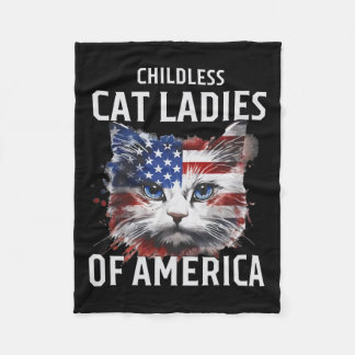 Cat Ladies Against Fascism 1 Fleece Blanket