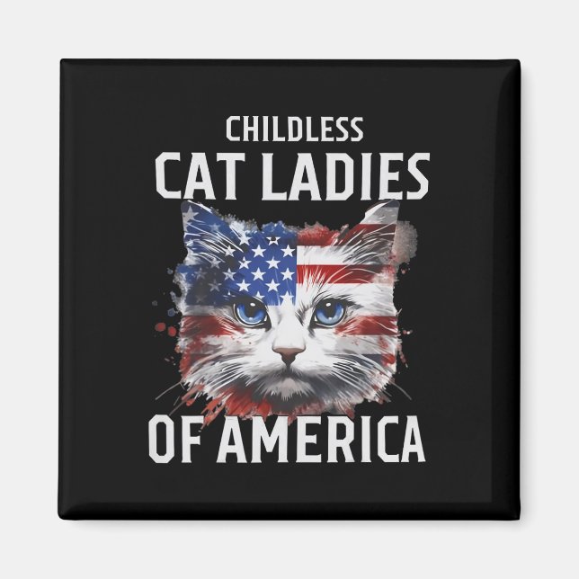 Cat Ladies Against Fascism 1  Magnet (Front)