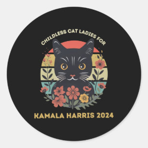 Cat Ladies Against Fascism  Classic Round Sticker