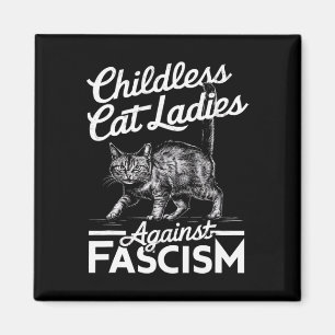 Cat Ladies Against Fascism Proud Feminist Magnet